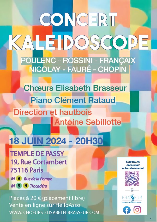 Concert Kaléidoscope 18 juin 2024